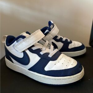 Nike Court Kids' Navy and White Sneakers